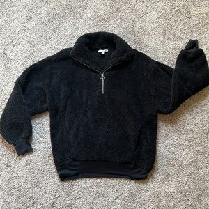 Express black Sherpa half zip